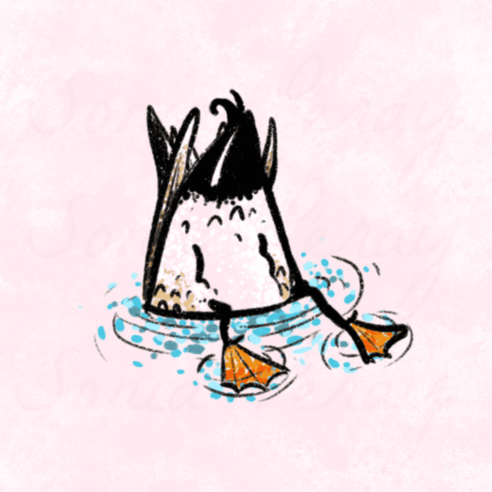 flash tattoo couleur fesses de canard